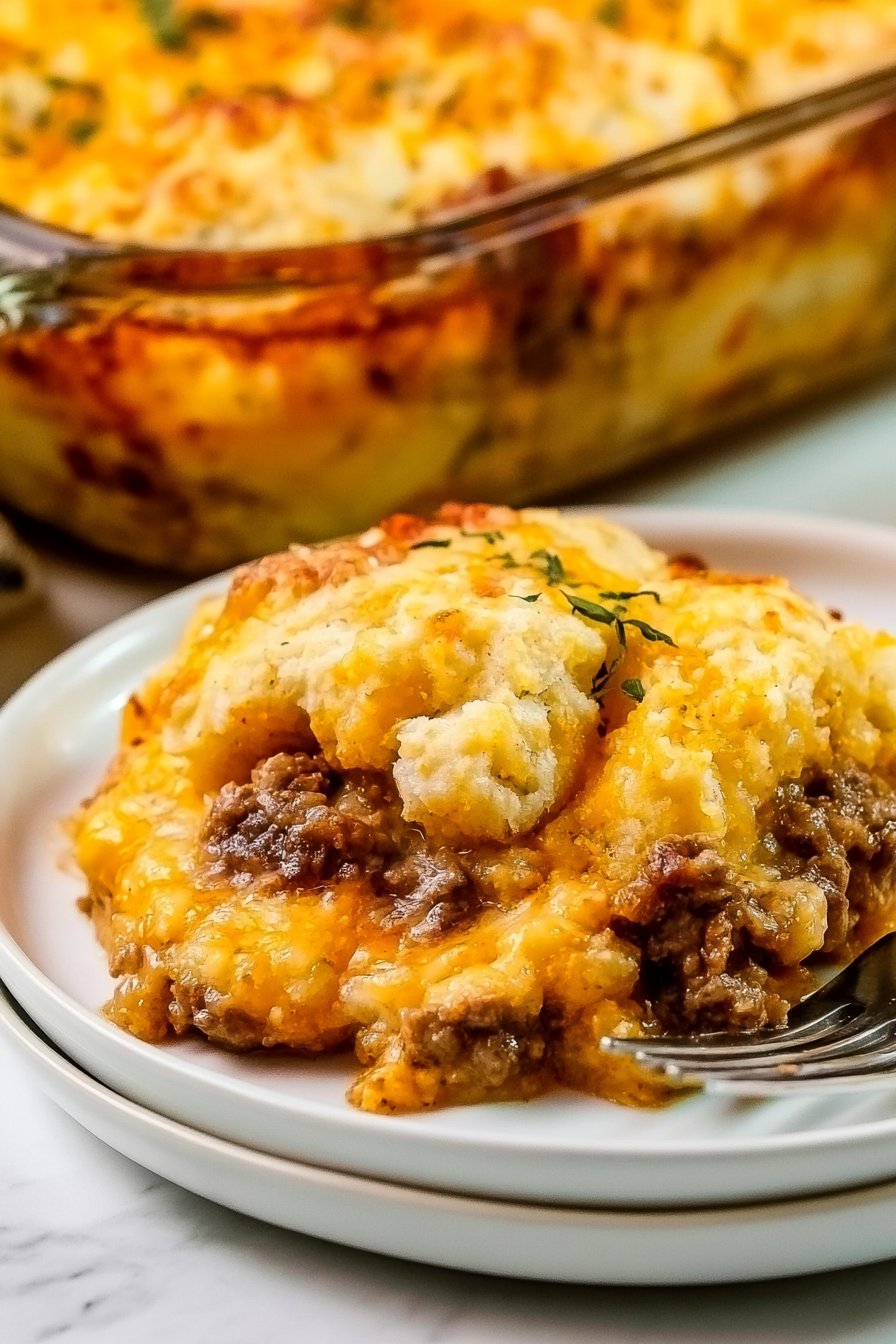 Cheddar Bay Ground Beef Cobbler