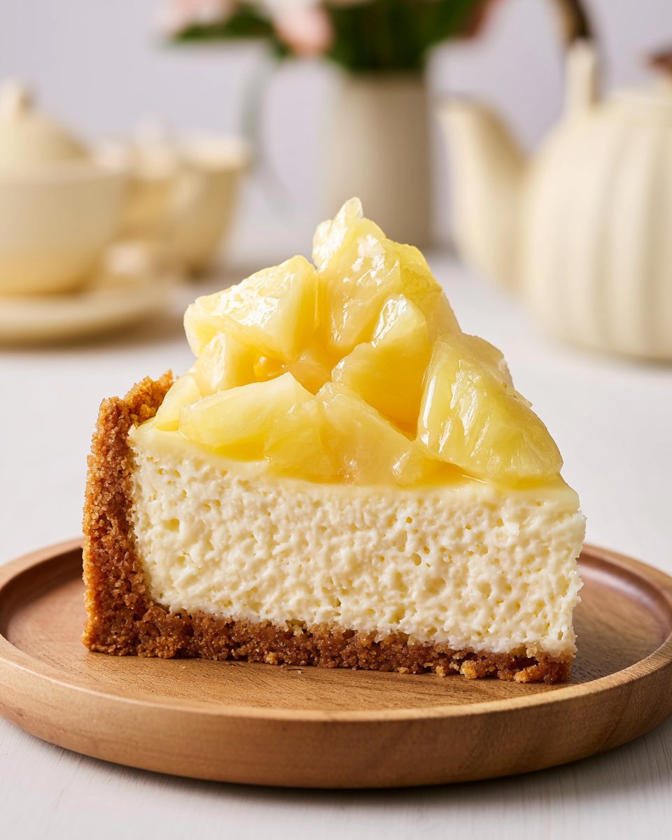 Tropical Pineapple Mousse Cheesecake