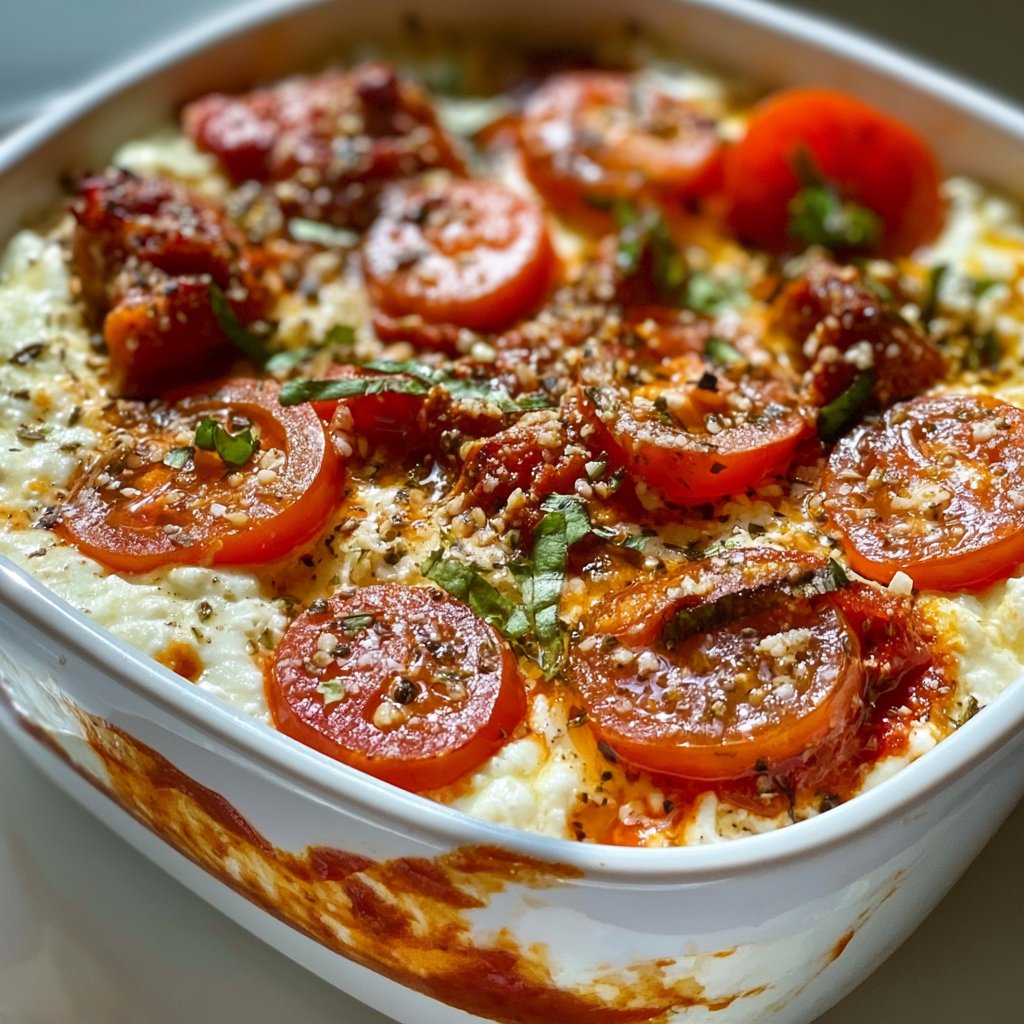 Pizza Bowl with Cottage Cheese