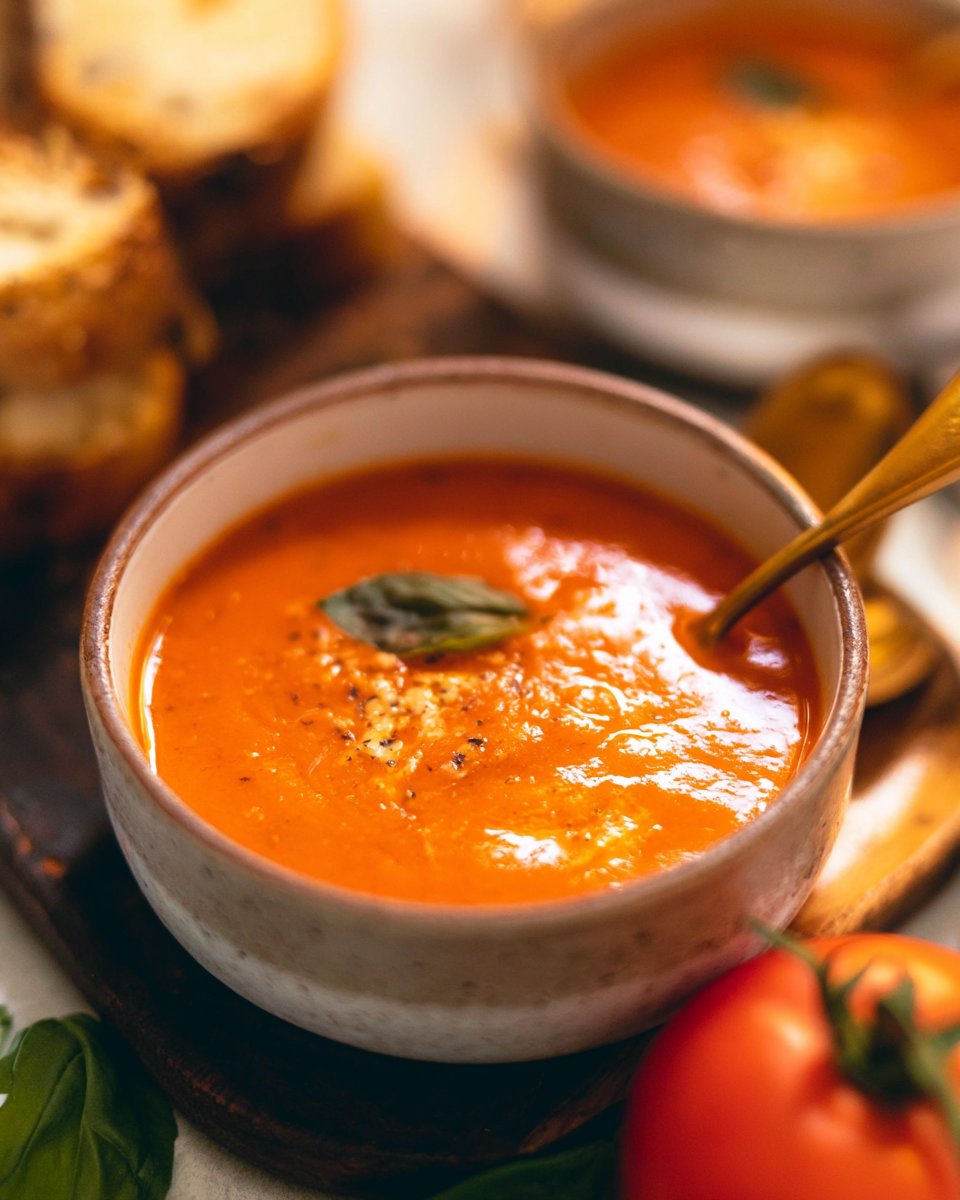 Slow Cooker Tomato Soup with Fresh Tomatoes