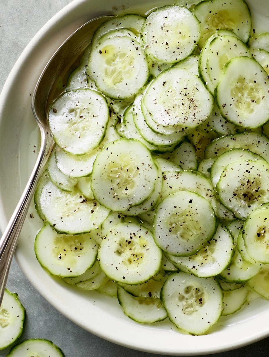 Receta Fácil de Ensalada de Pepino con Vinagre (con Cebolla Dulce)