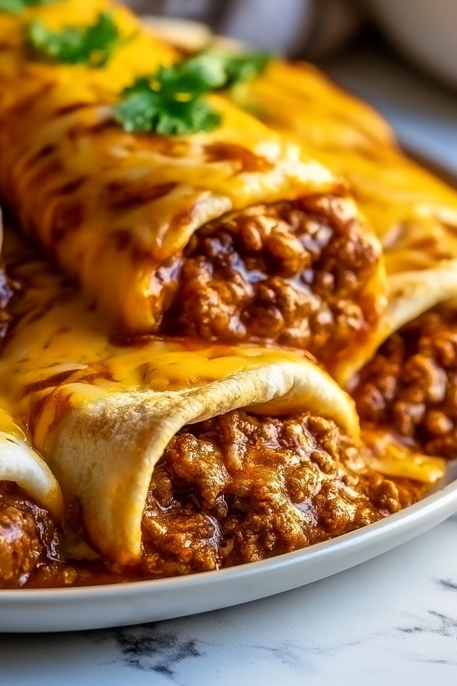 Savory Smothered Ground Beef Burritos with Creamy Chipotle Delight