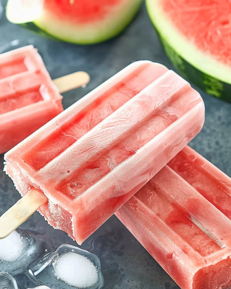 Creamy Watermelon Popsicles
