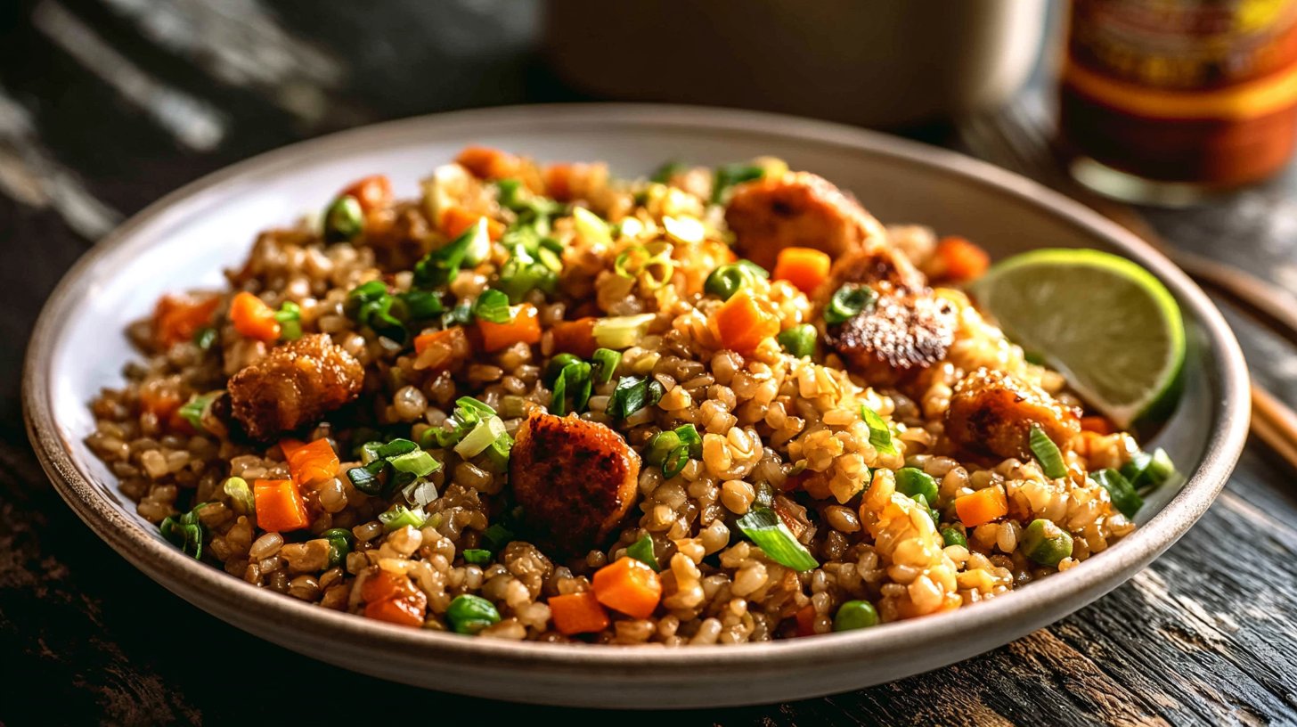 Honey Garlic Chicken Fried Rice