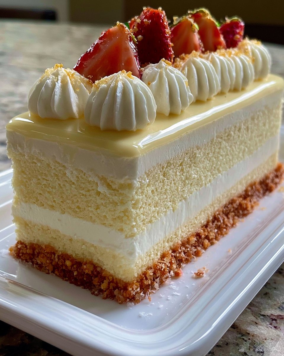 Creamy Vanilla Mousse Cake