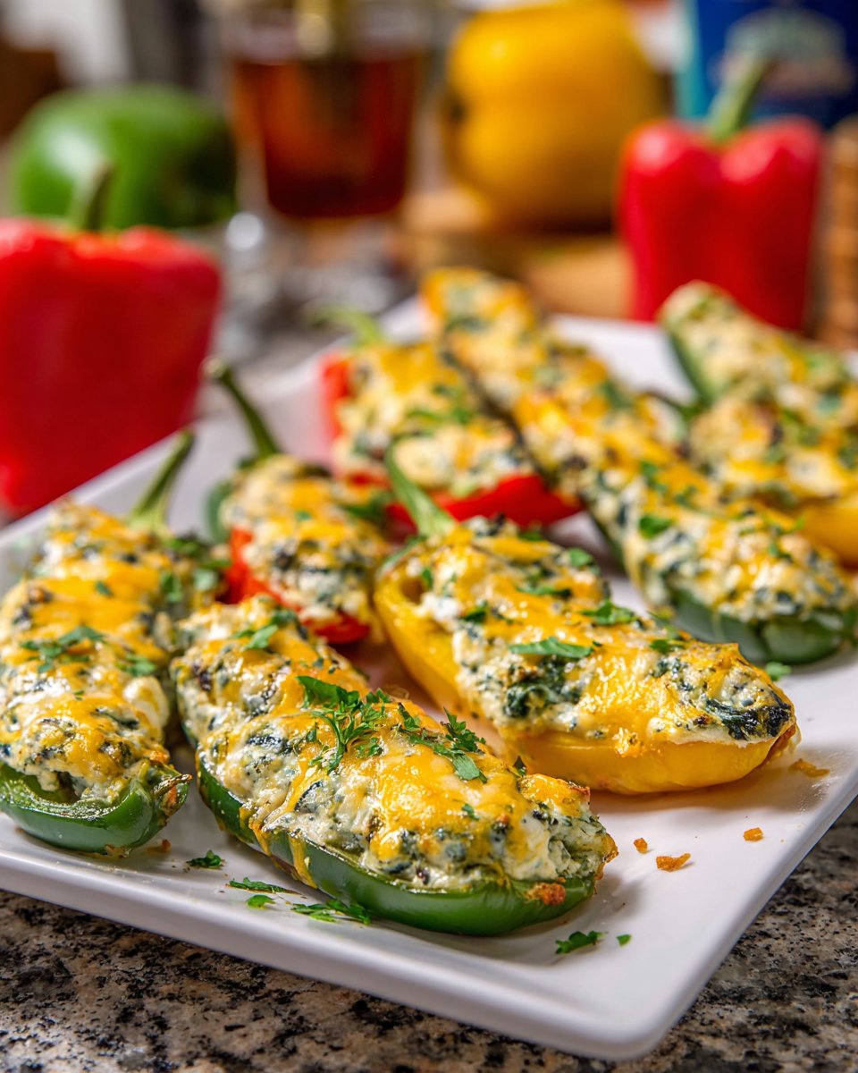 Grilled Spinach Dip Stuffed Jalapenos