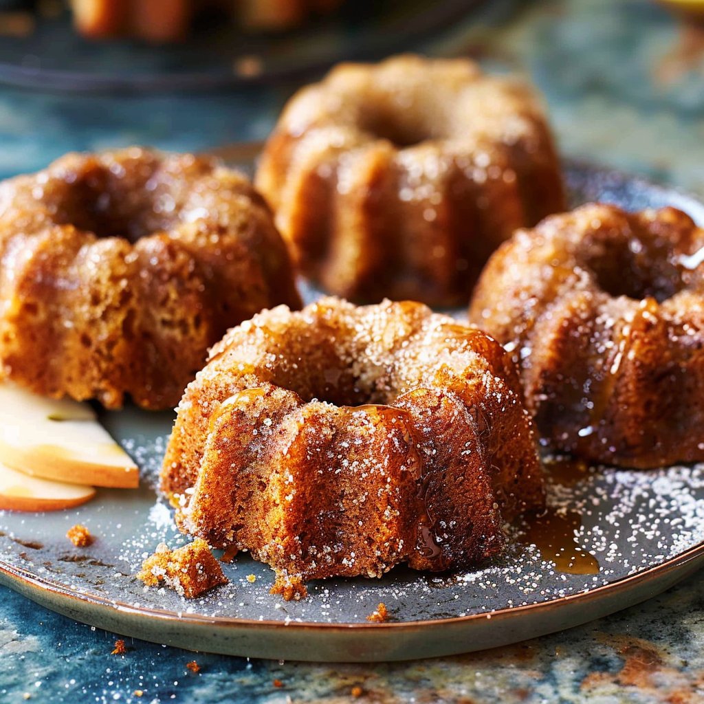 Mini Apple Cider Bundt Cakes