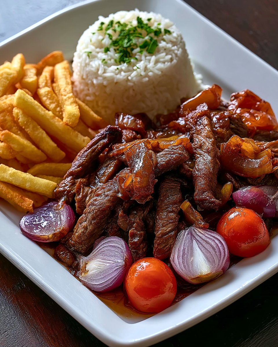 Garlic Butter Steak Bites with Fries, Rice & Sautéed Veggies