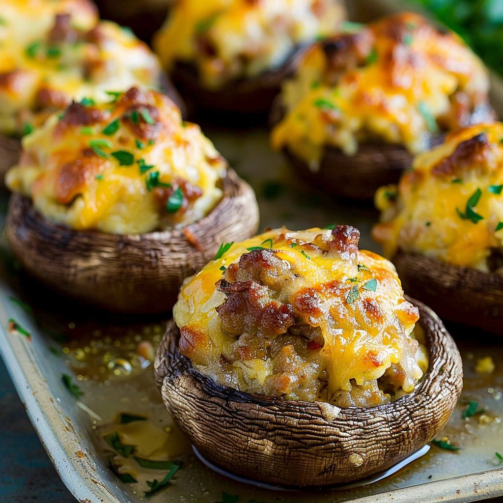 Sausage Stuffed Mushrooms