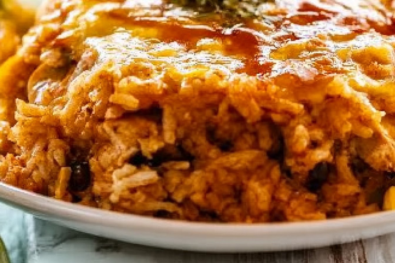 Chicken Enchilada Rice Casserole
