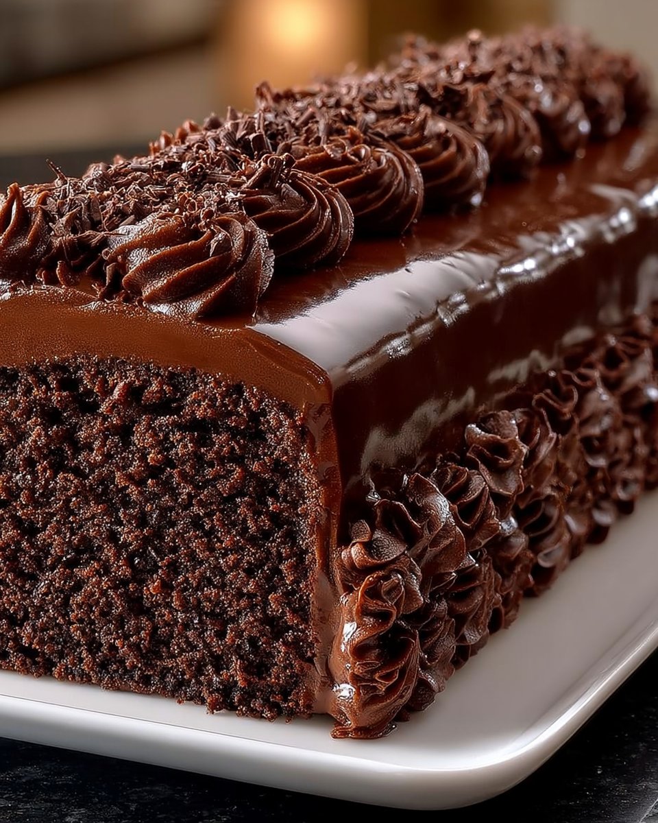 Chocolate Fudge Dream Cake (Full recipe in 💬)