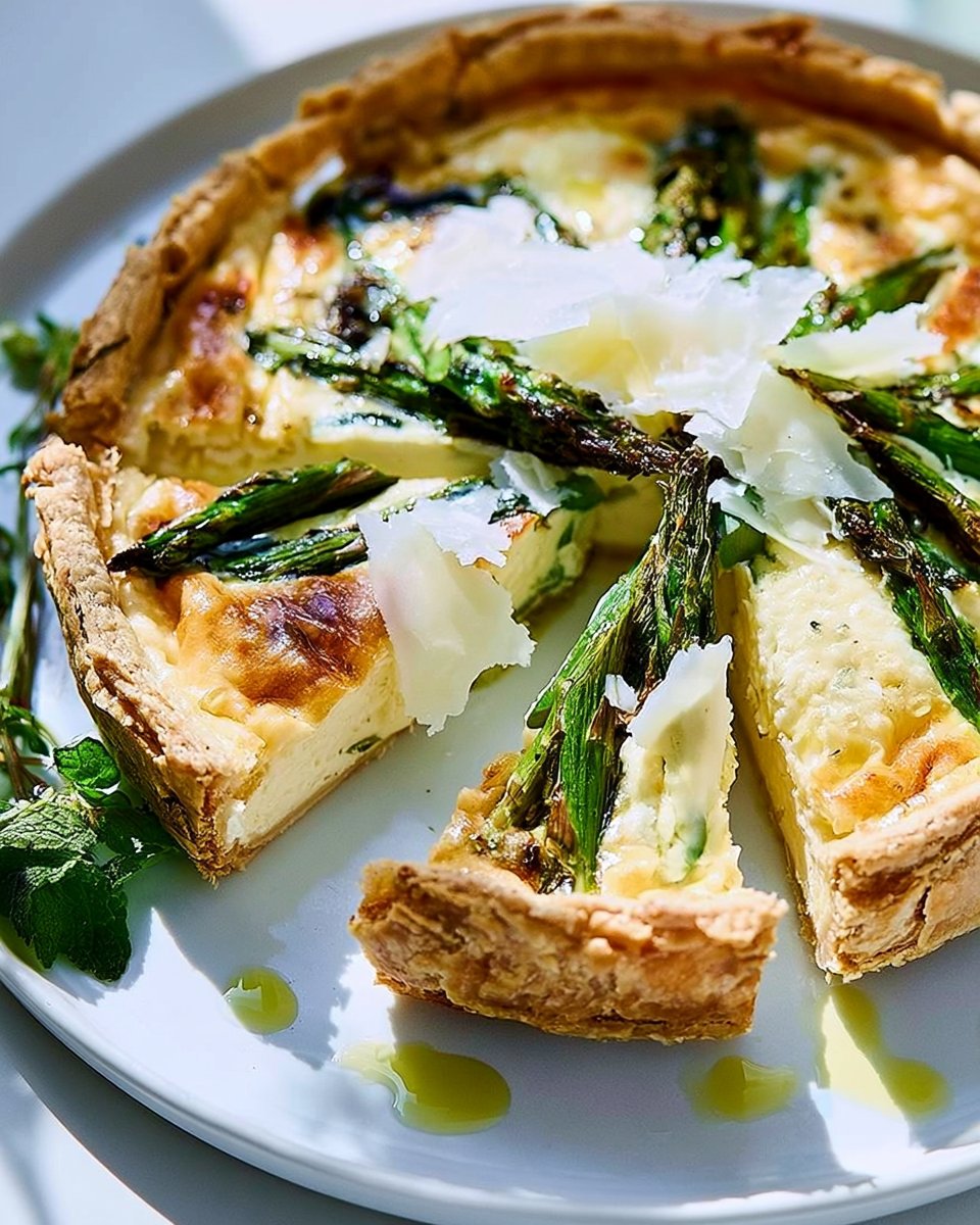 Spargel-Käse-Tarte mit Muskatnuss