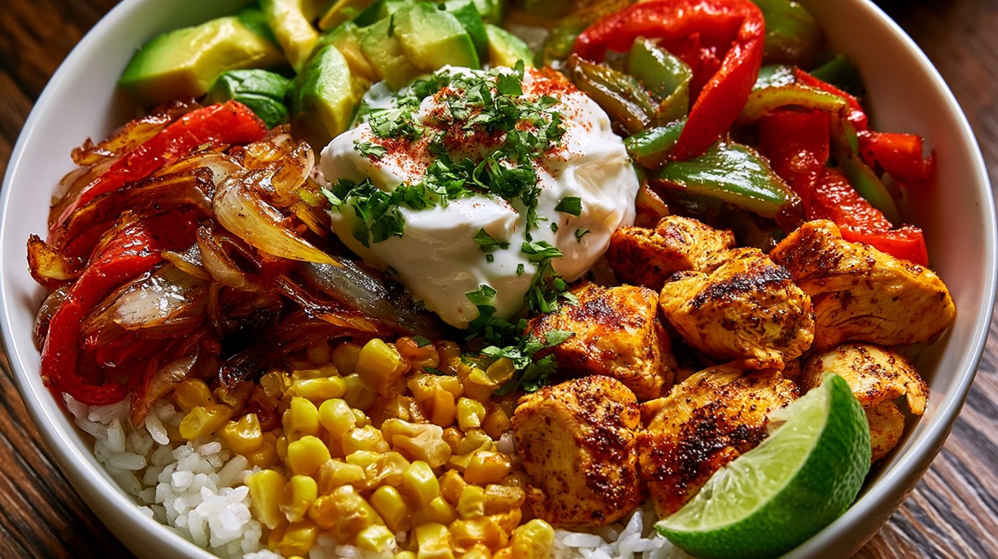 Flavorful Chicken Fajita Rice Bowl