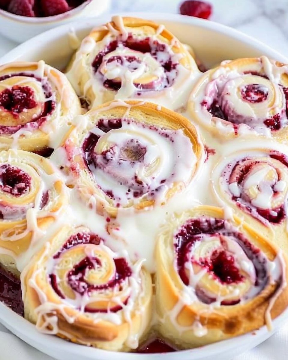Raspberry Cream Cheese Sweet Rolls