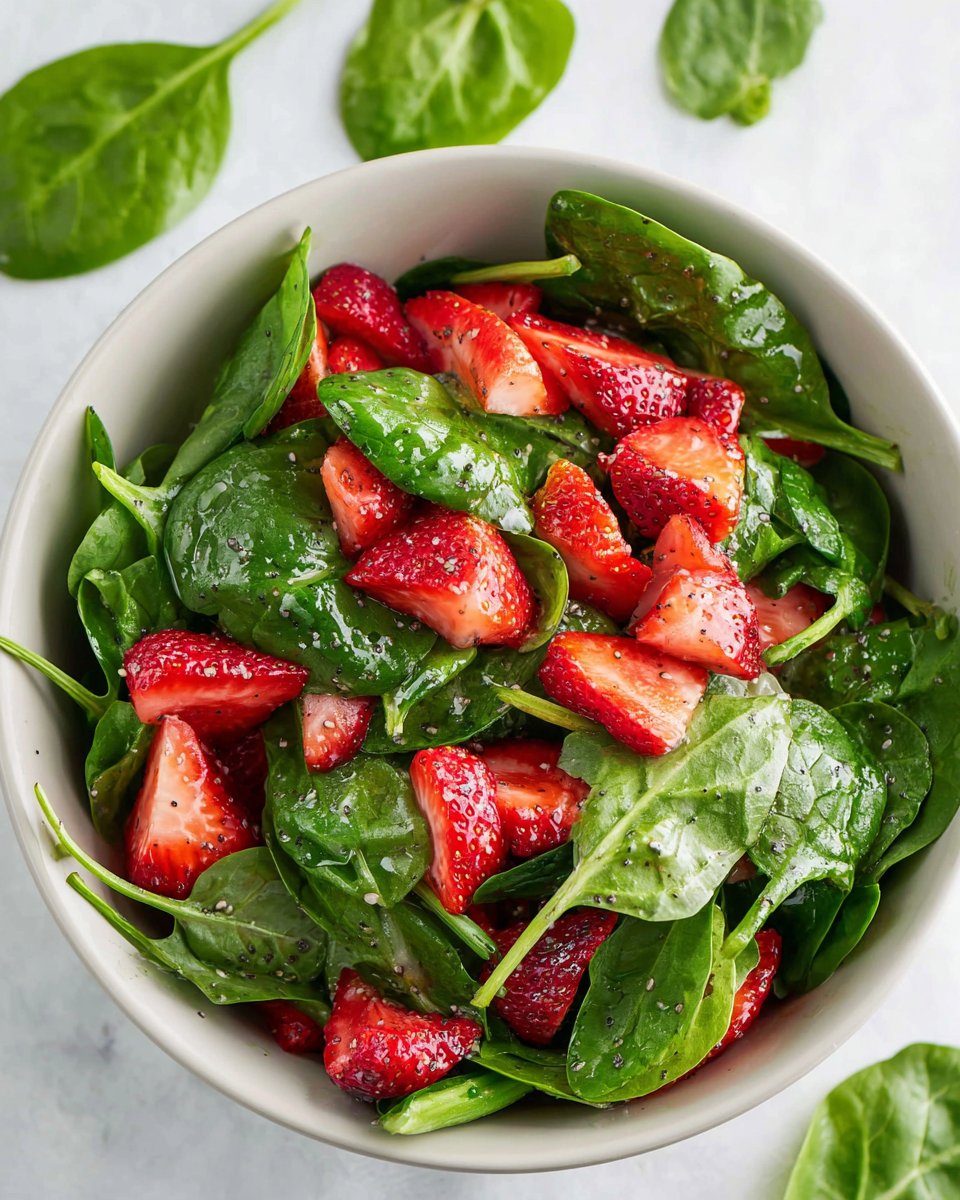 Strawberry Spinach Salad with Poppyseed Dressing