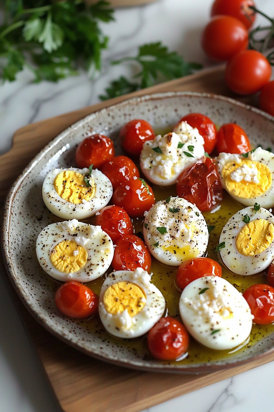 Mediterranean Baked Feta Eggs