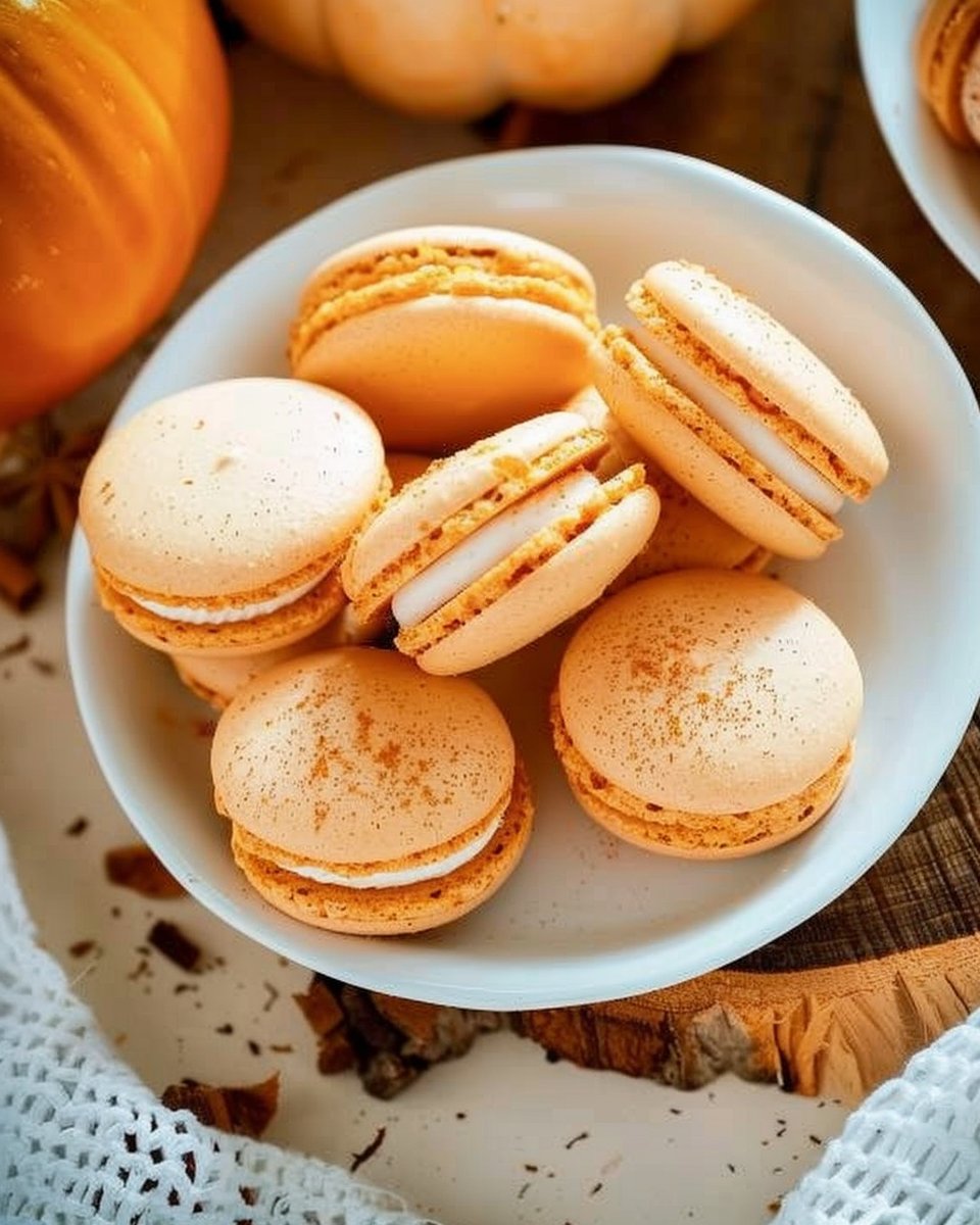 Pumpkin Spice Macarons