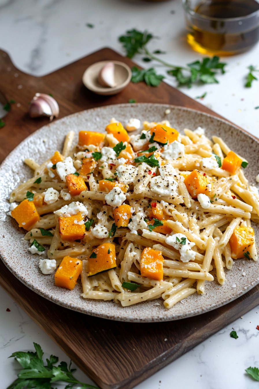 Baked Feta Butternut Squash Pasta