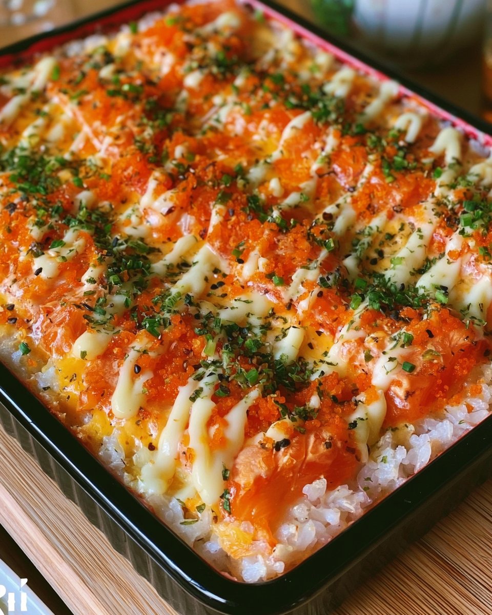 Salmon Sushi Bake Recipe
