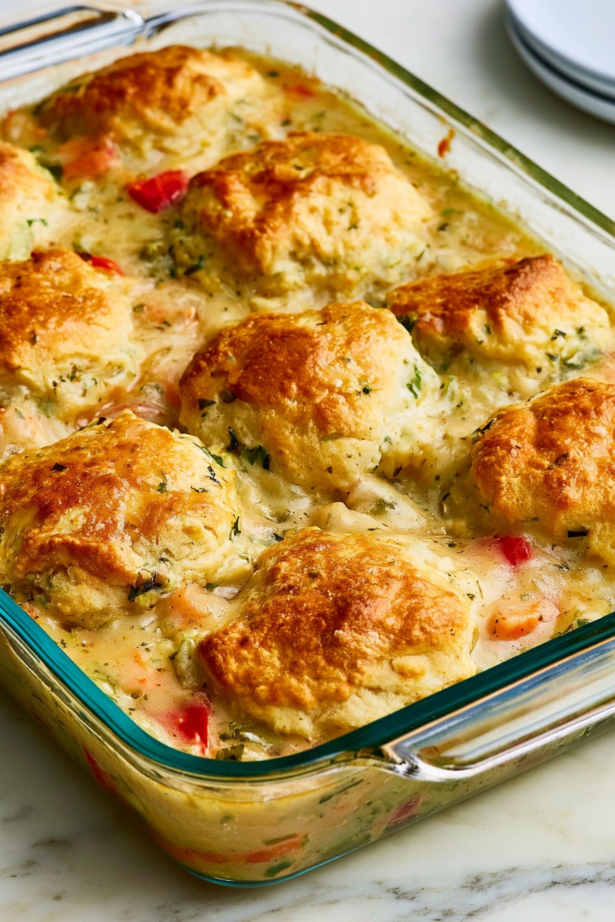 Mom's Fabulous Chicken Pot Pie with Biscuit Crust