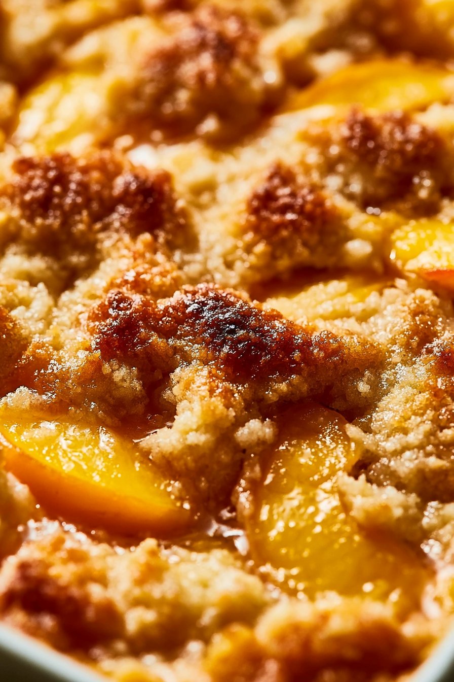 Easy Peach Cobbler with Canned Peaches
