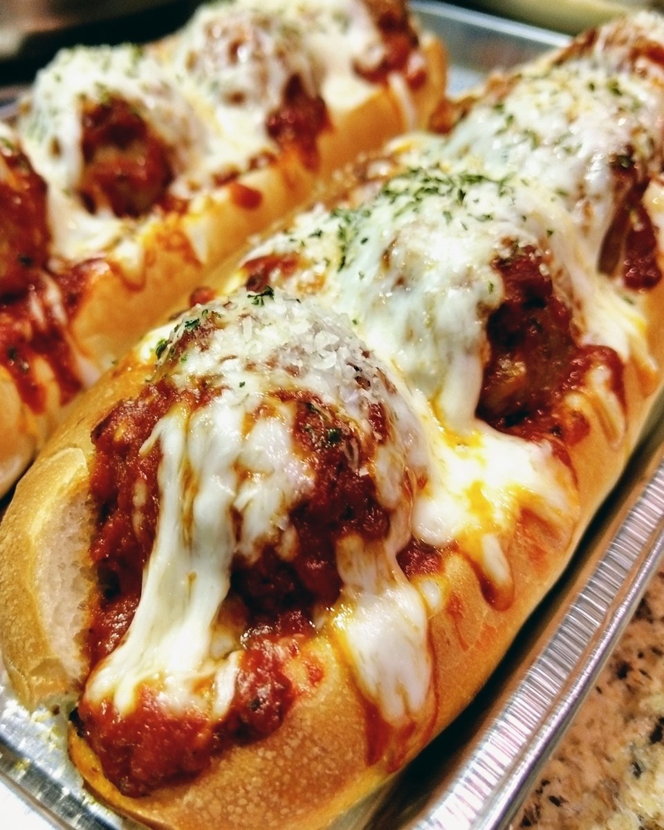 Oven-Baked Meatball Sandwiches