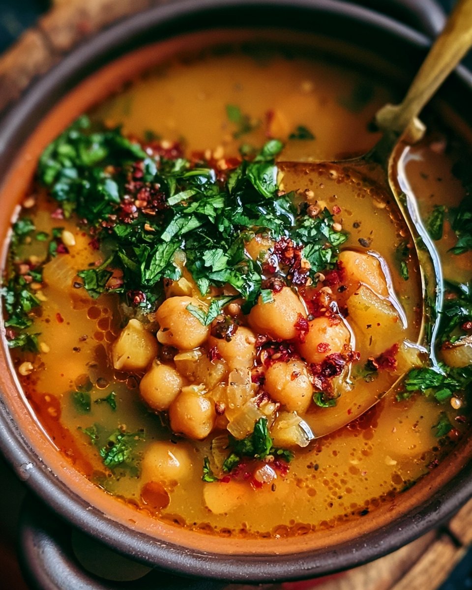 Authentic Moroccan Chickpea Soup Recipe
