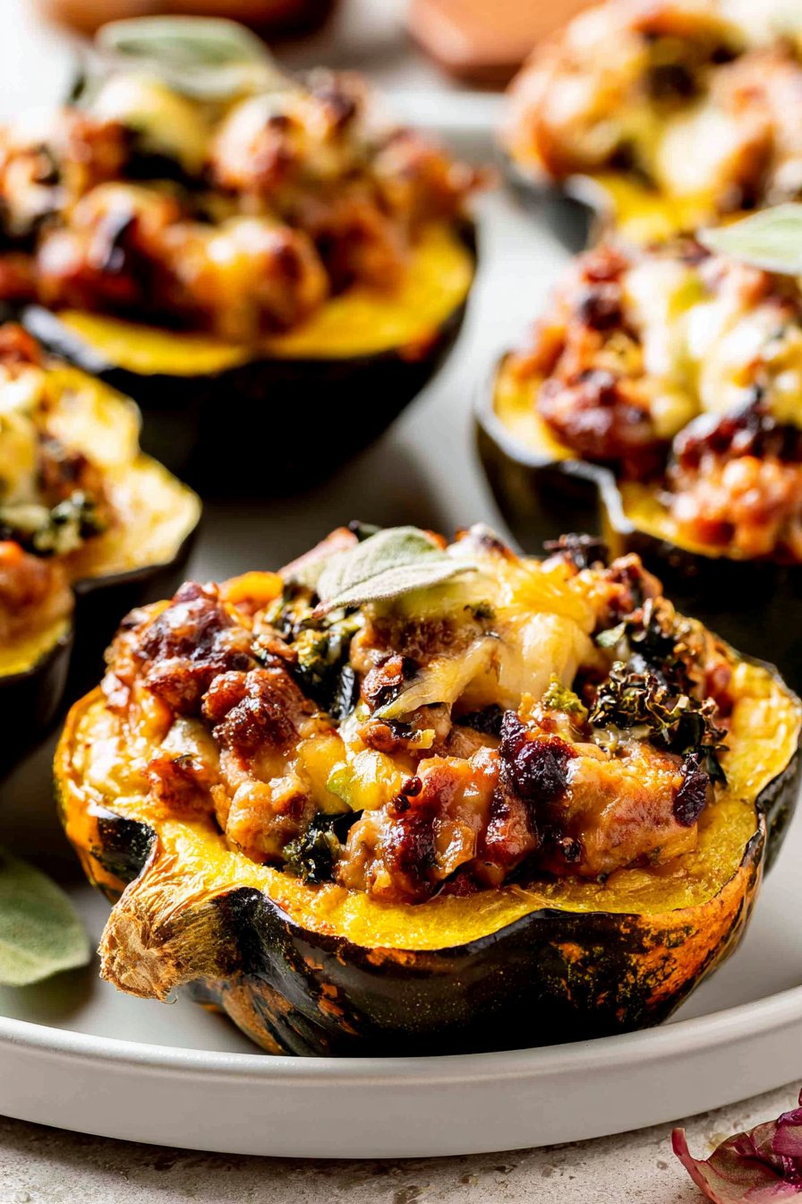 Turkey Stuffed Acorn Squash