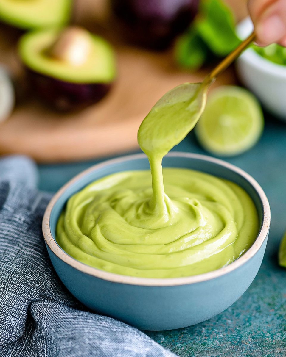 The Easiest Avocado Lime Dressing in the World