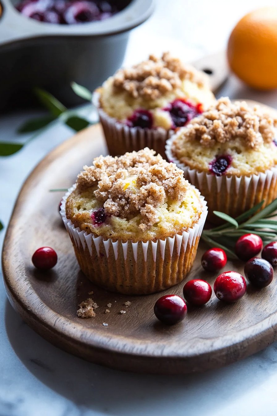 Cranberry Orange Streusel Muffins
