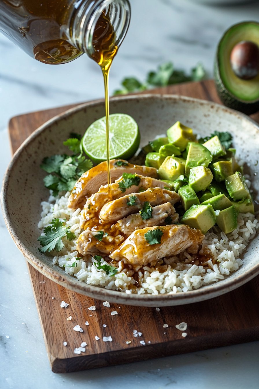 Honey Lime Chicken & Avocado Rice Bowl