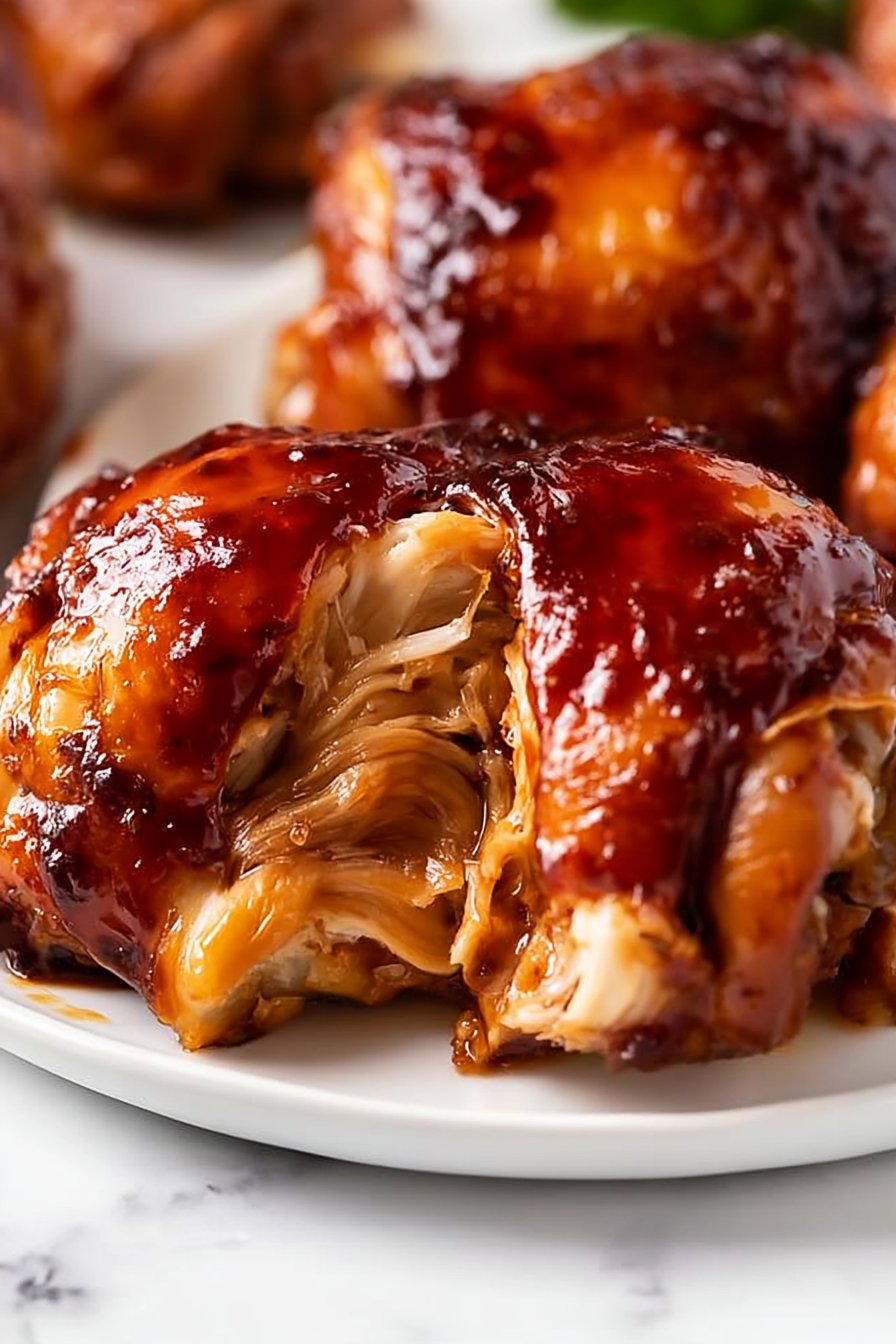 Slow Cooker BBQ Chicken Thighs