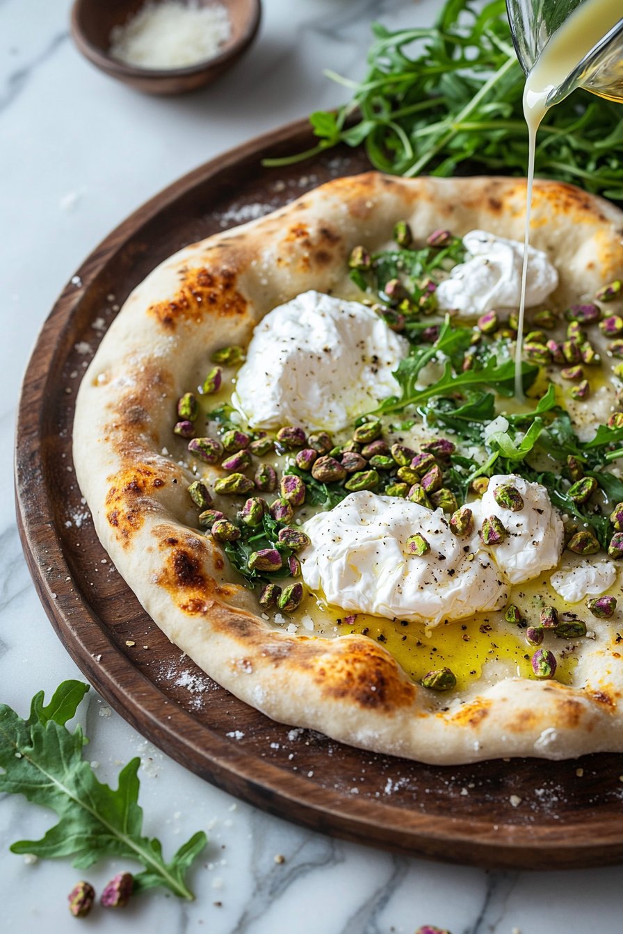 Burrata Pistachio White Pizza
