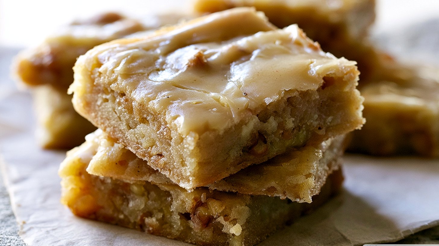 Maple Glazed Apple Blondies