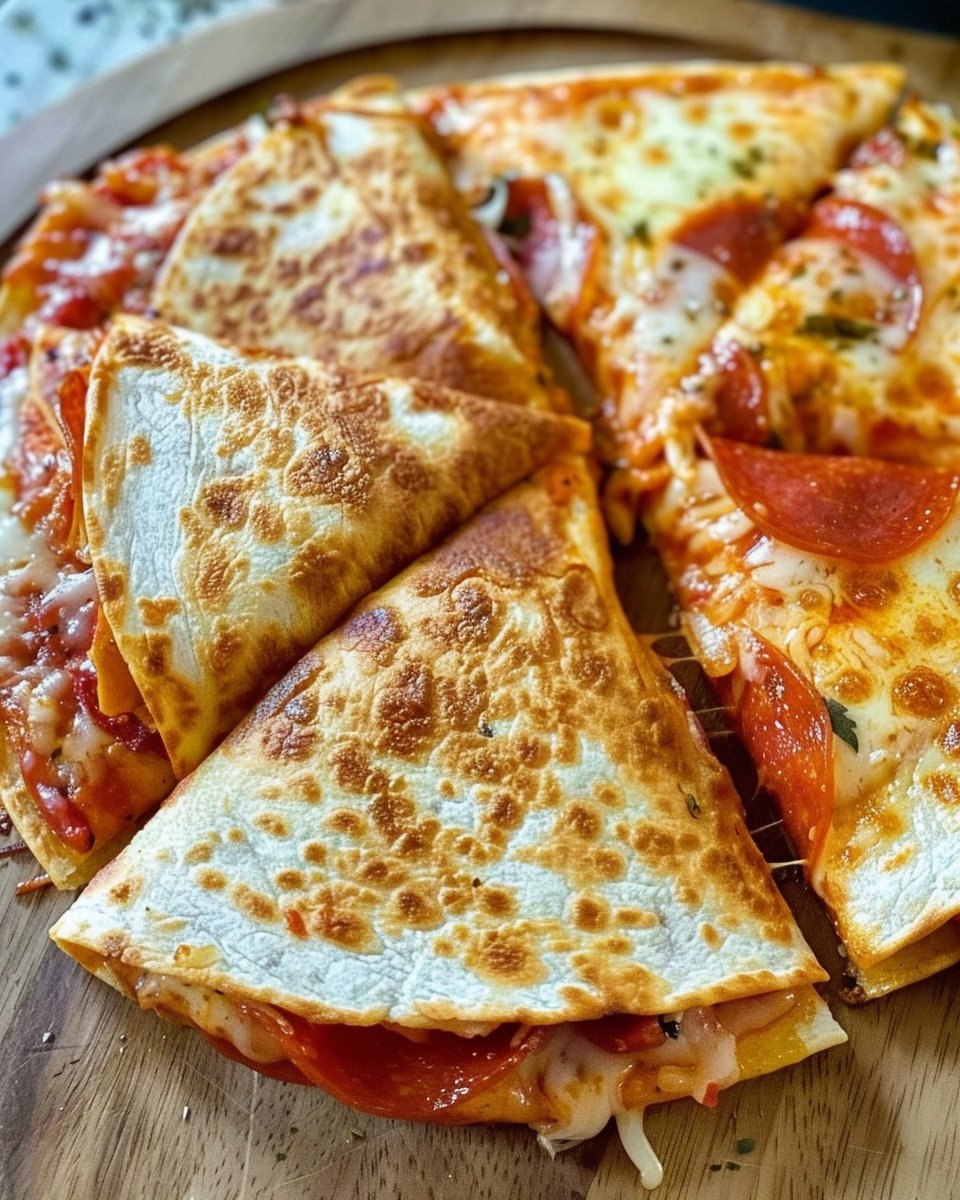 Pepperoni Pizza Quesadillas