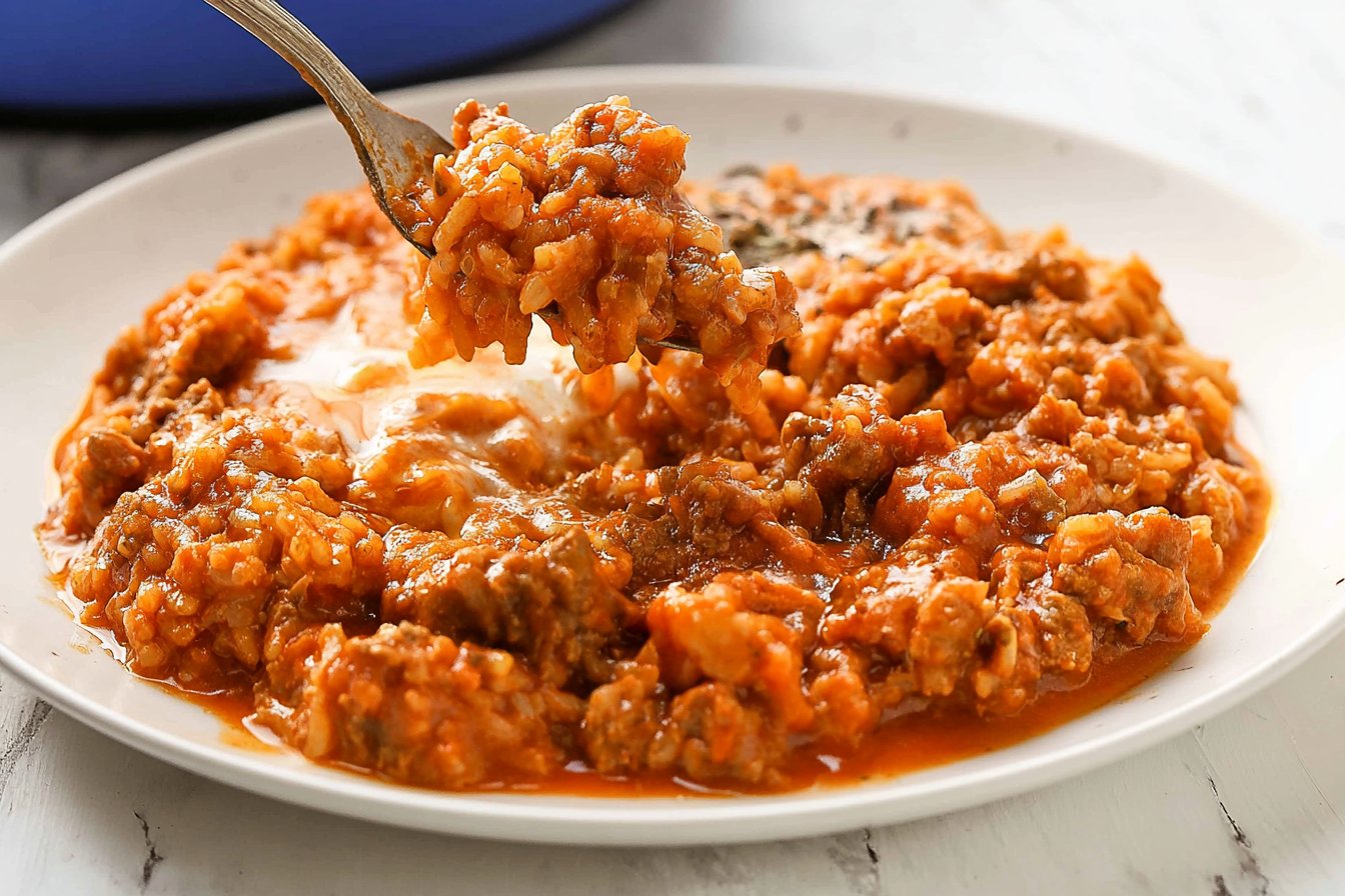 One Pot Sloppy Joe Ground Beef and Rice