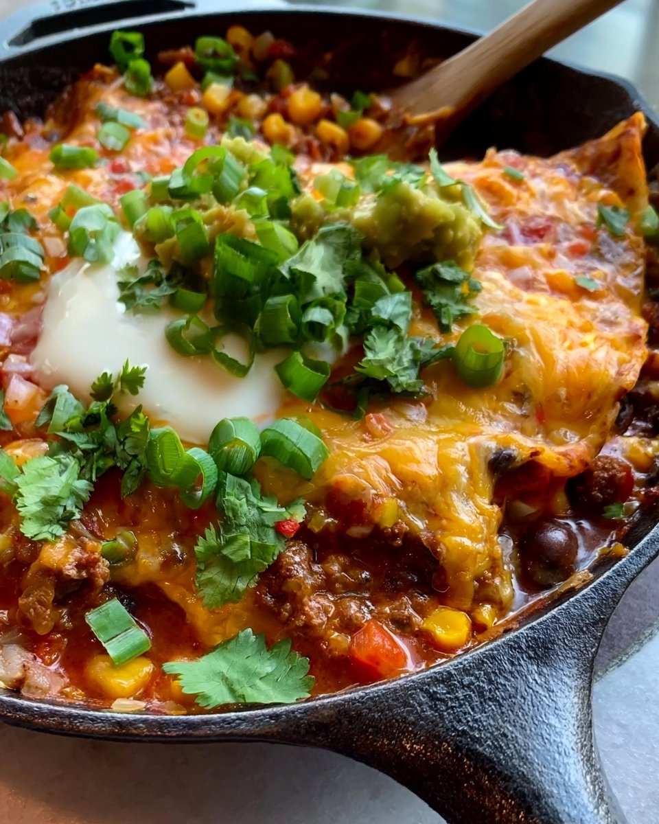 Skillet Beef Enchiladas Recipe