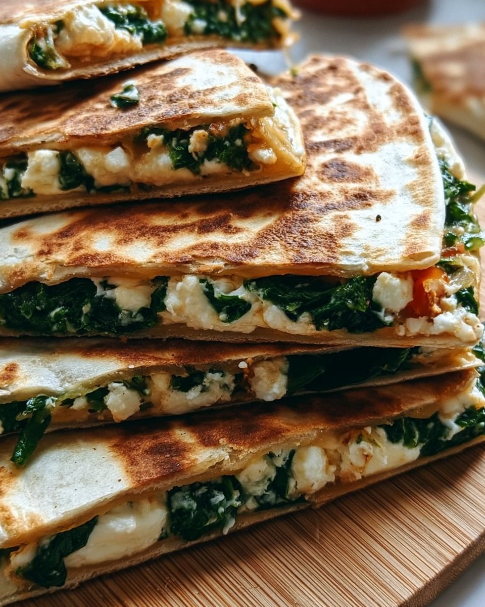 Quesadillas with Spinach and Feta