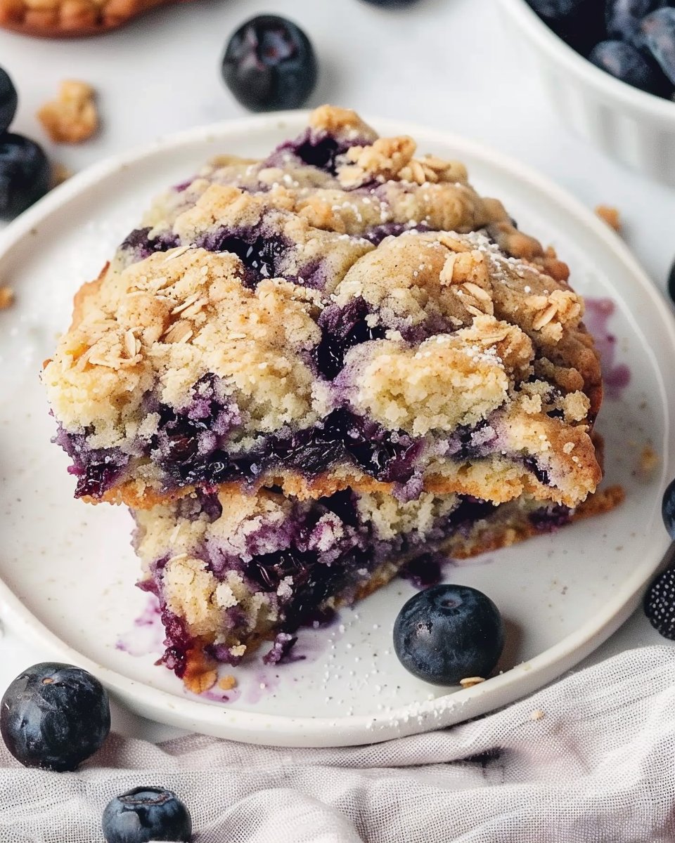 Blueberry Crumble Cake Cookies