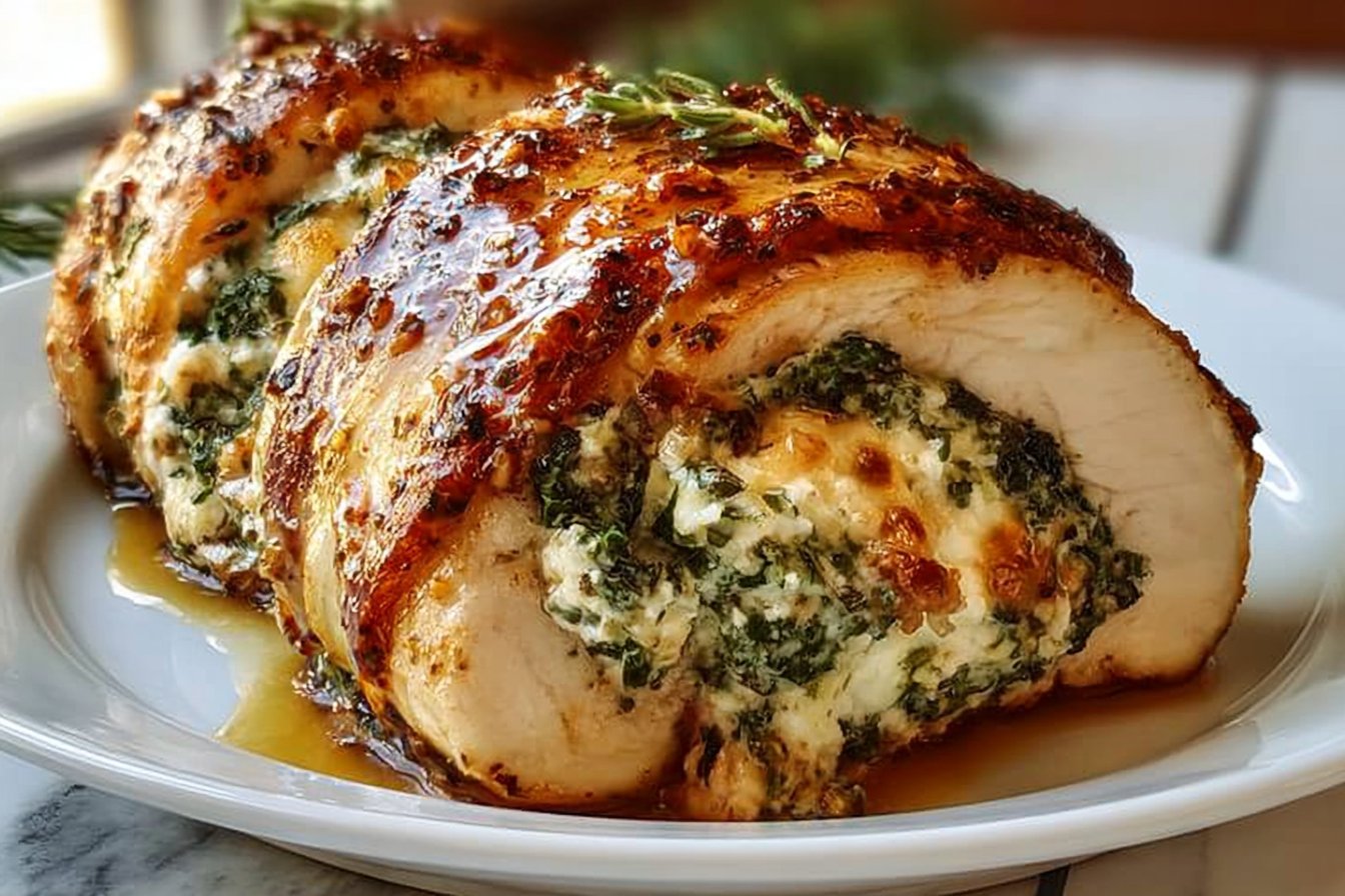 Chicken Rolls Stuffed with Herbed Ricotta 2 Herbed Ricotta Stuffed Chicken Rolls