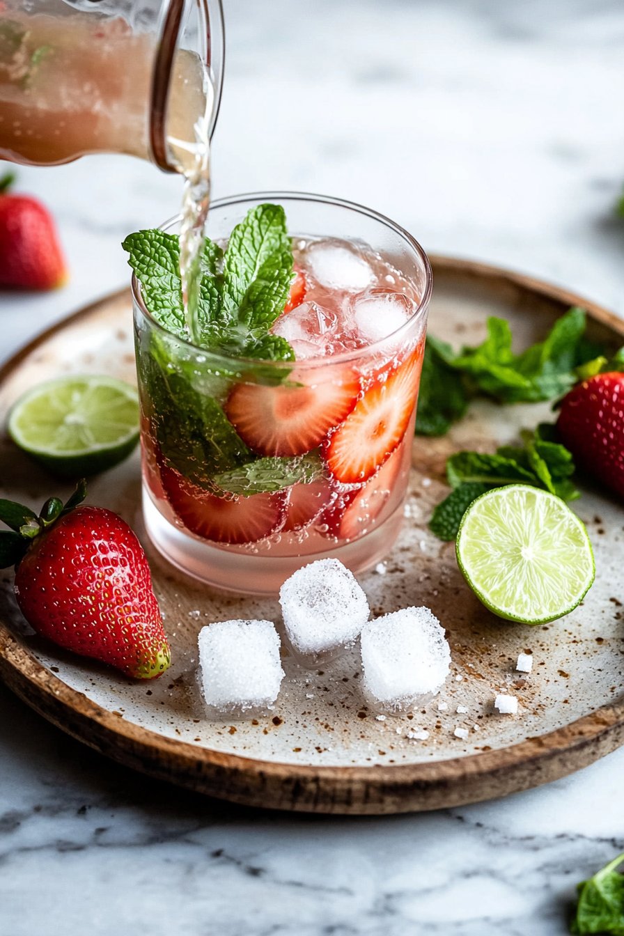 Erdbeer-Minz-Mocktail
