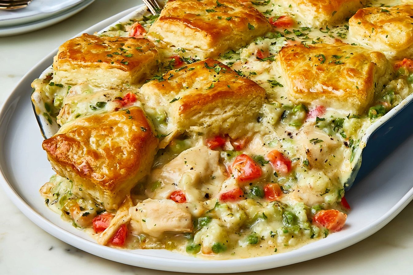Mom's Fabulous Chicken Pot Pie with Biscuit Crust