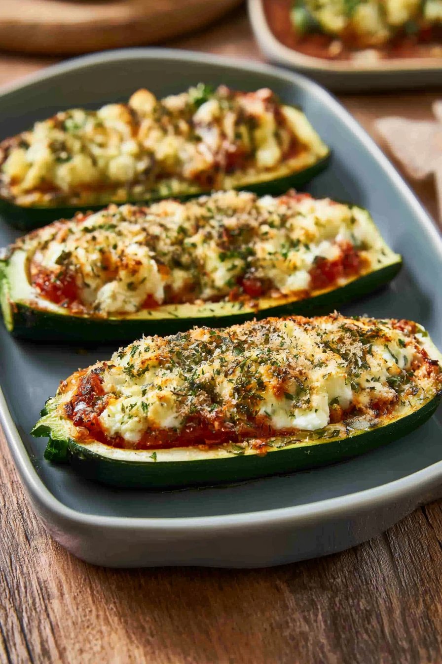 Stuffed Zucchini with Ricotta
