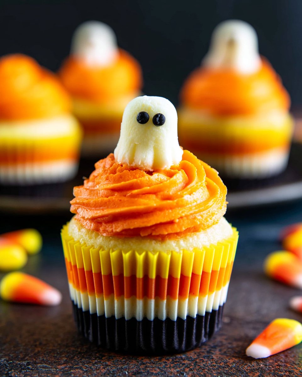 Mini Candy Corn Cheesecakes