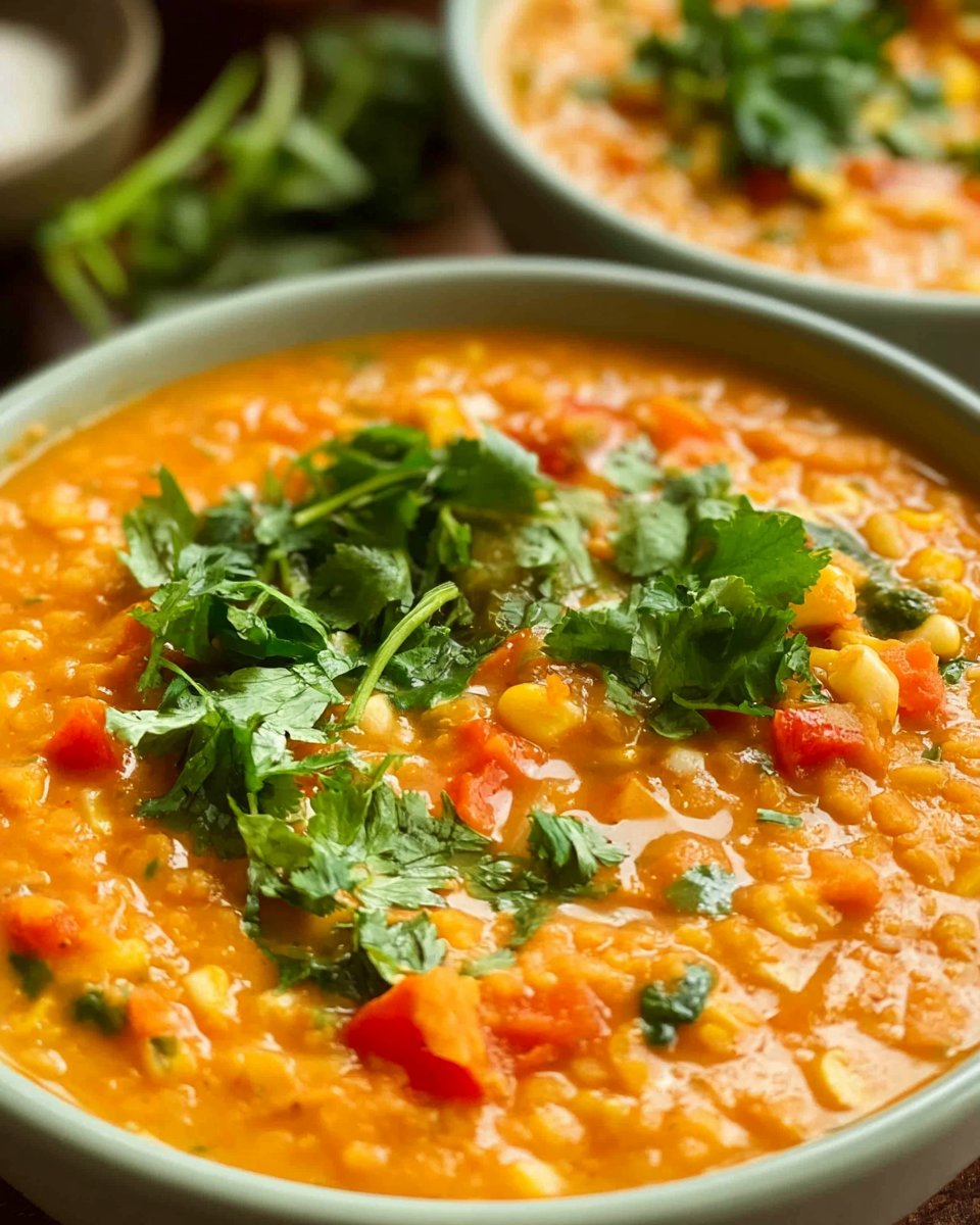 Red Lentil Corn Chowder