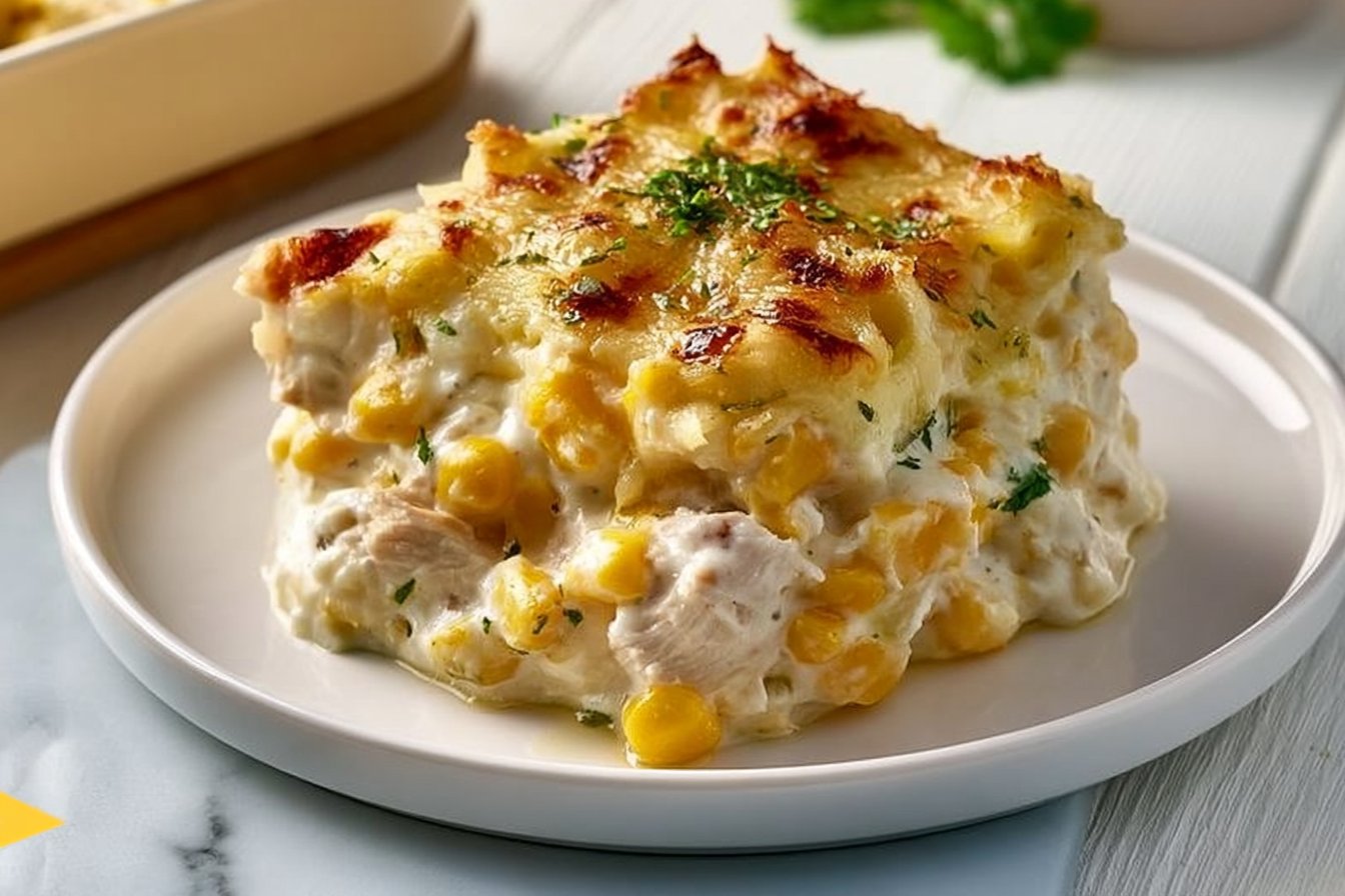Creamy Chicken And Corn Casserole