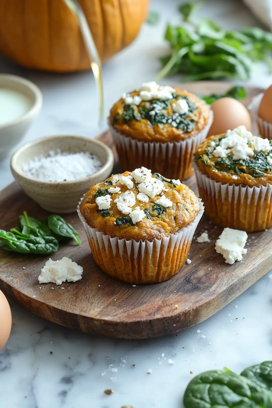 Pumpkin, Spinach and Feta Muffins