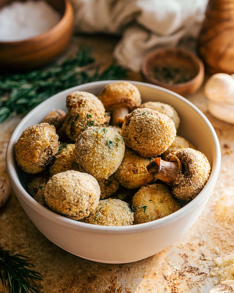 Air Fryer Breaded Mushrooms