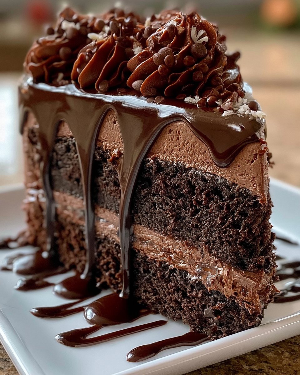 Chocolate Fudge Dream Cake (Full recipe in 💬)