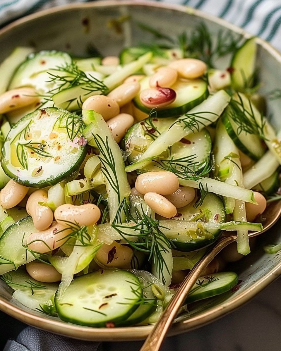 Dilly White Bean Cucumber Salad
